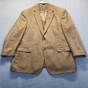 Andrew Fezza Men's Sport Coat Blazer‎ Two Button Beige 100% Camel Hair Size 52L